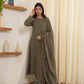 Sage Olive Schiffli  Straight Suit Set