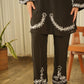 Deep Black Muslin Co-ord Set