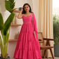 Ariel Pink Cotton Flare Suit Set