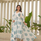 Persia White Block Print Suit Set
