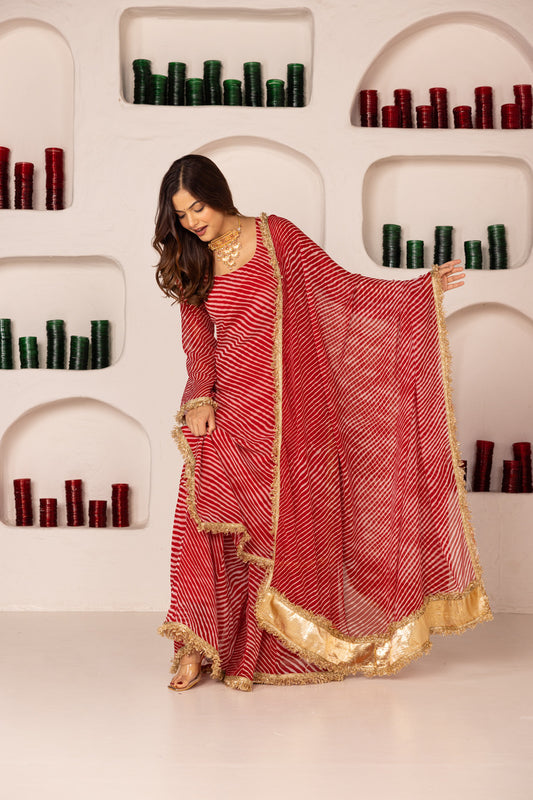 Pehno'Sa Laal Shehzadi Sharara Set