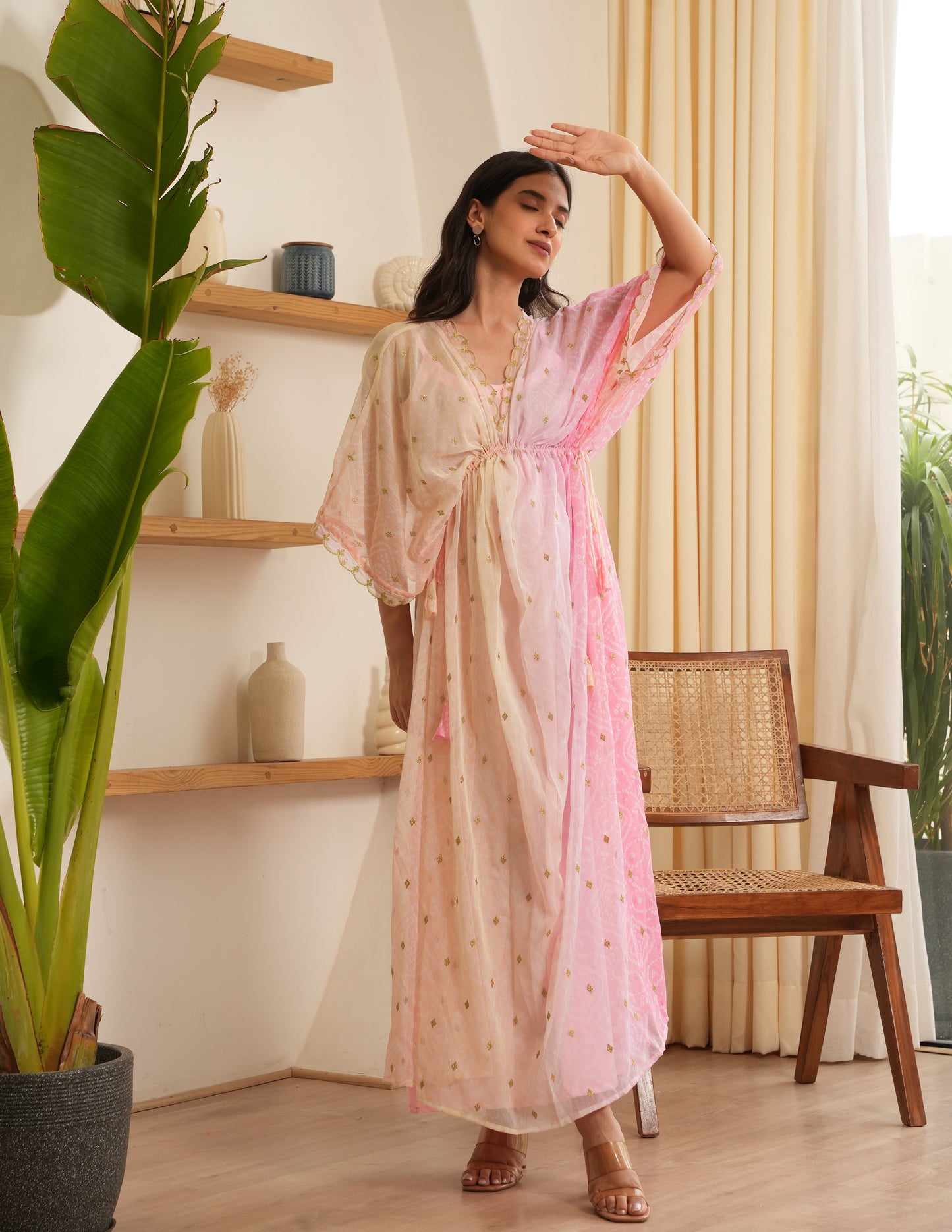 Selah Chiffon Embroidered Dress