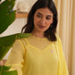 Jane Yellow  Embroidered Doria Suit Set