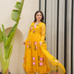 Murraya Mustard Handpaint Suit Set