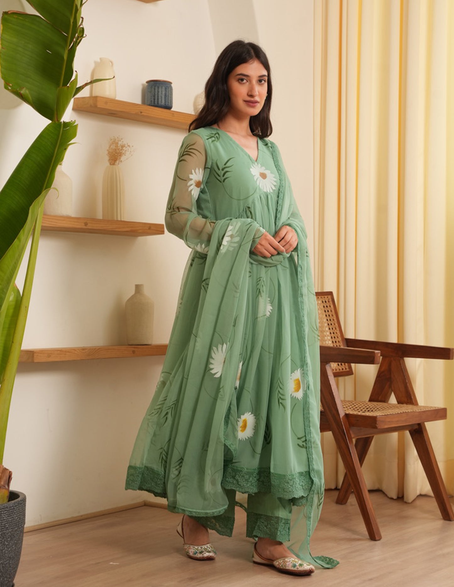 Molly Jade Georgette Handpaint Suit Set