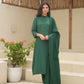 Bloosom Green Silk Straight Suit Set