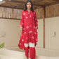 Ava Red Bandhani Maslin Co Ord Set