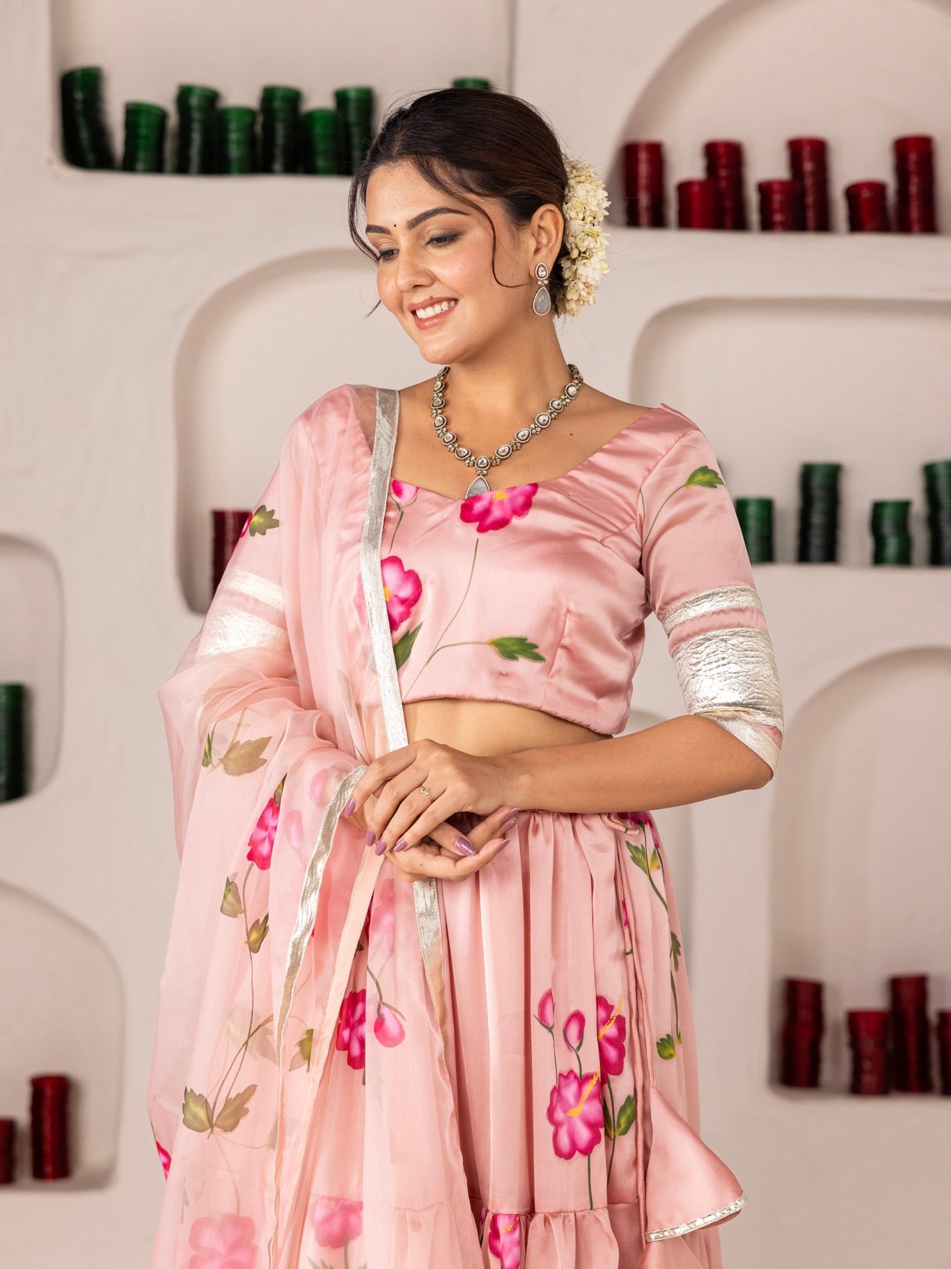 Zoka Handpaint Lehenga Set