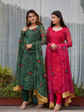 Urvi Green Bandhani Set
