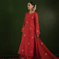 CHAAND RED CHANDERI AARI EMBROIDERD SUIT SET