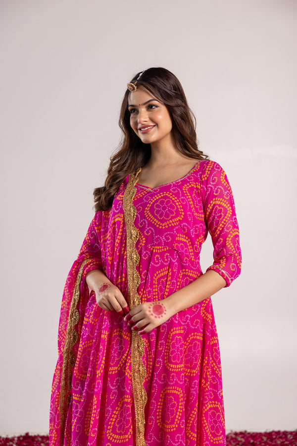 Pehno'Sa Roopa Bandhani Set