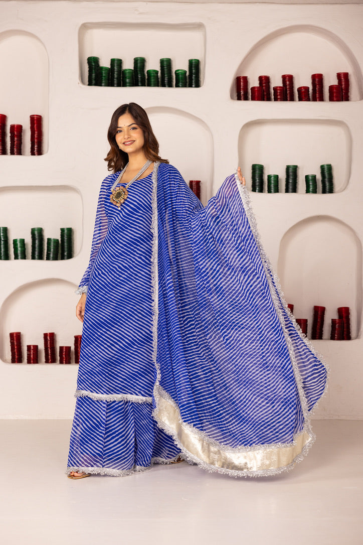 Pehno'Sa Neela Shehzadi Sharara Set