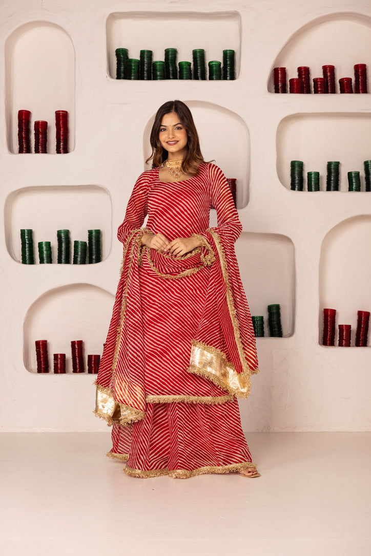Pehno'Sa Laal Shehzadi Sharara Set