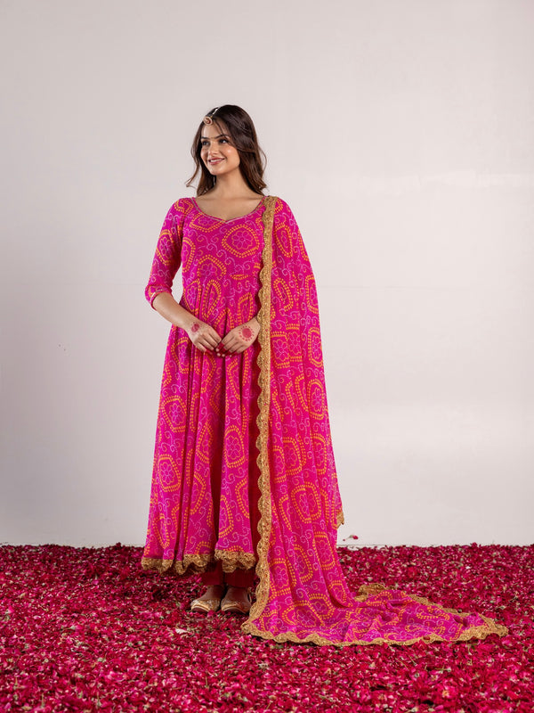 Pehno'Sa Roopa Bandhani Set