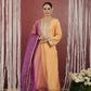 CHAAND YELLOW ZARIWORK SILK SUIT SET
