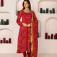 Pehno'Sa Maroon Bandhej Set