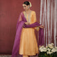 CHAAND YELLOW ZARIWORK SILK SUIT SET