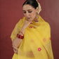 CHAAND YELLOW COTTON AARI EMBROIDRY SUIT SET SET