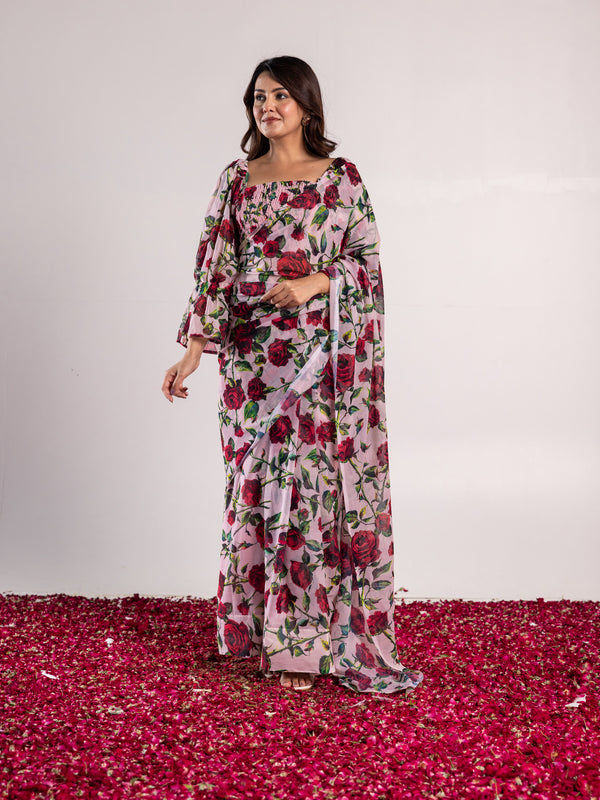 Rose Saree