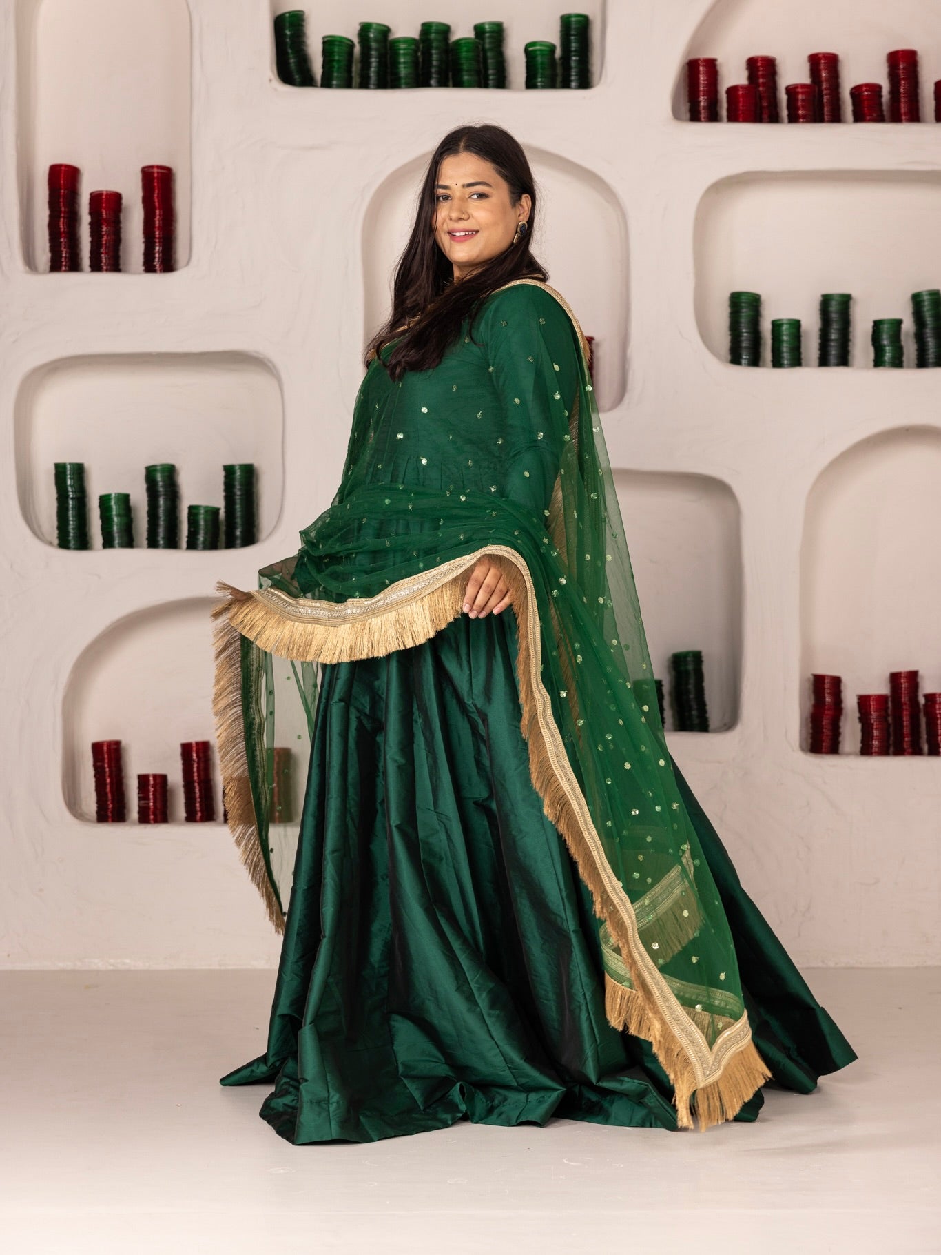 HARA ANARKALI SET