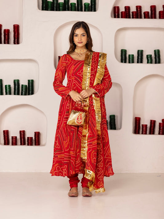 Pehno'Sa Laal Bandhej Set