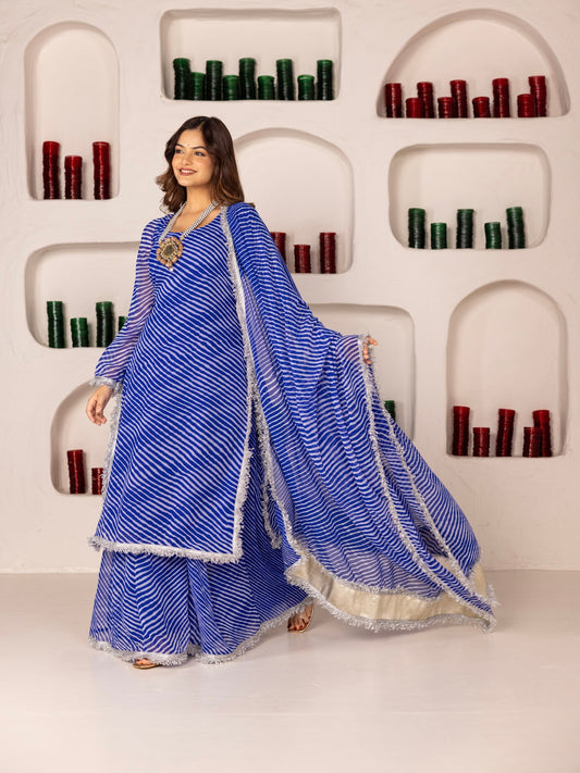 Pehno'Sa Neela Shehzadi Sharara Set