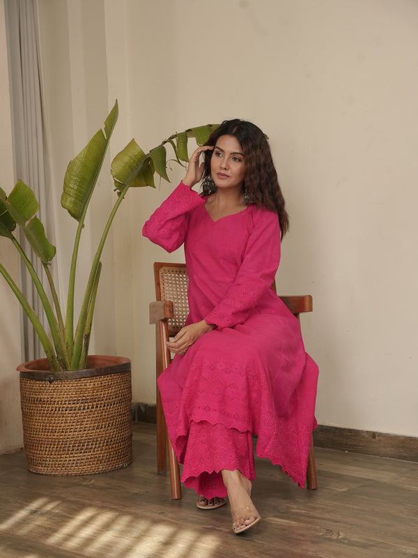 Rani Gulaab Kurta Set