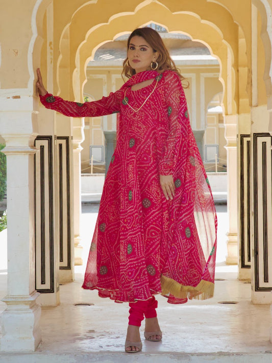 Gulmani Bandhani Set