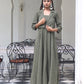 Olive Chikan Dress