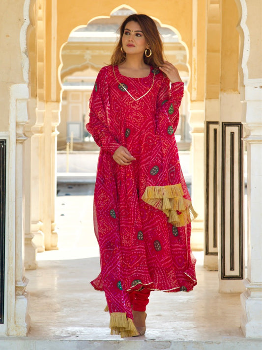 Gulmani Bandhani Set