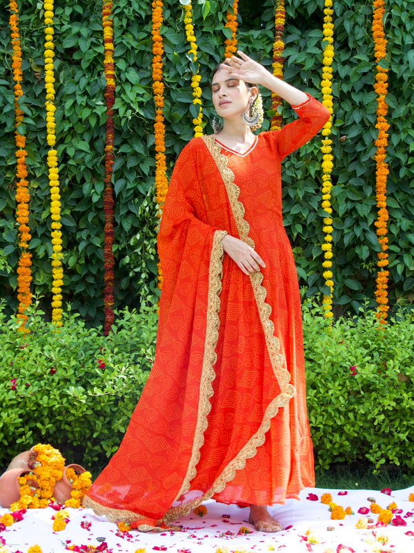 Gulnaar Bandhani Set