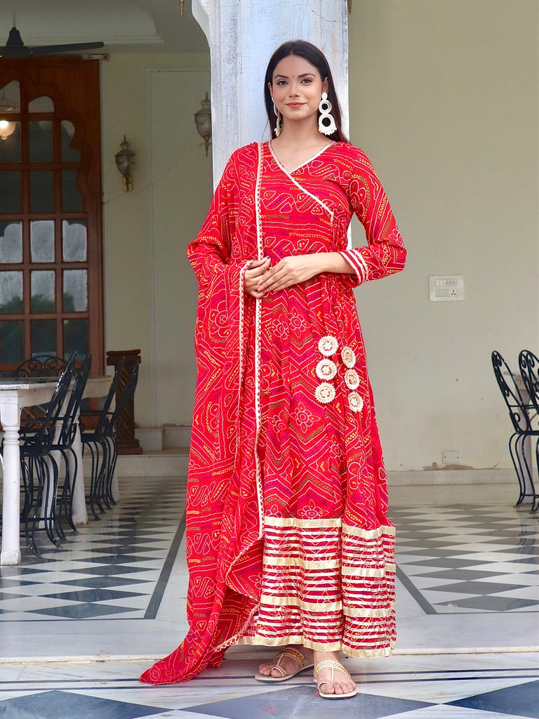 Jaipuri chundi suit set