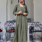 Olive Chikan Dress