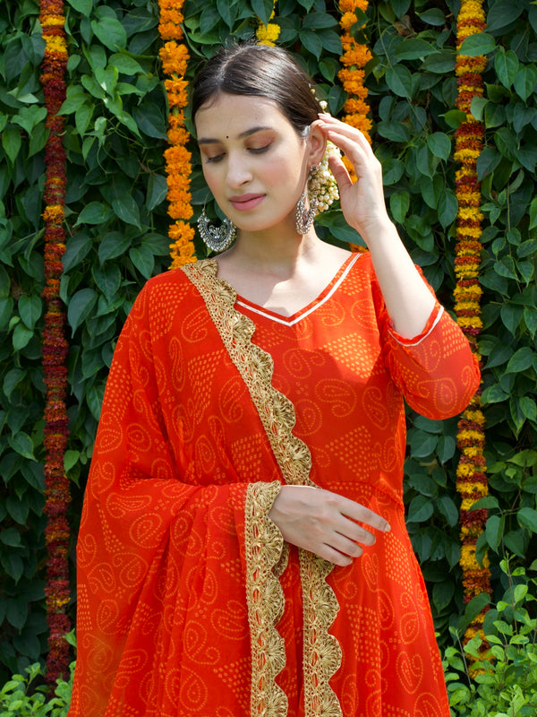 Gulnaar Bandhani Set