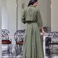 Olive Chikan Dress