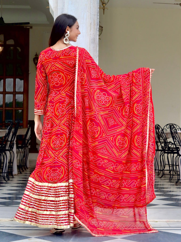 Jaipuri chundi suit set