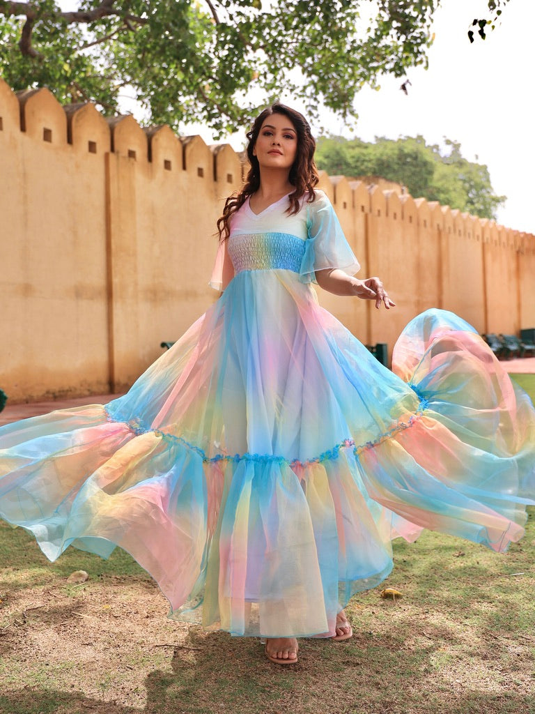 womens rainbow dress Lola + The Boys Jeweled Teen/Women, L Lay flat to dry Vintage Rainbow Gradient Dress for