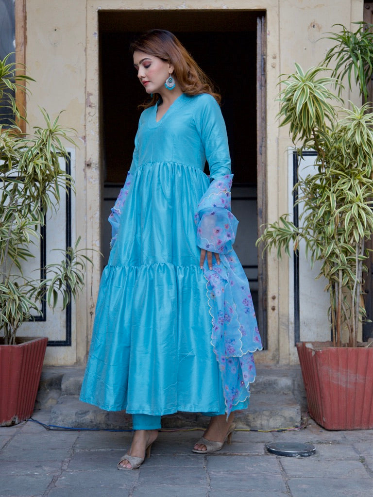 Aasmani Suit Set