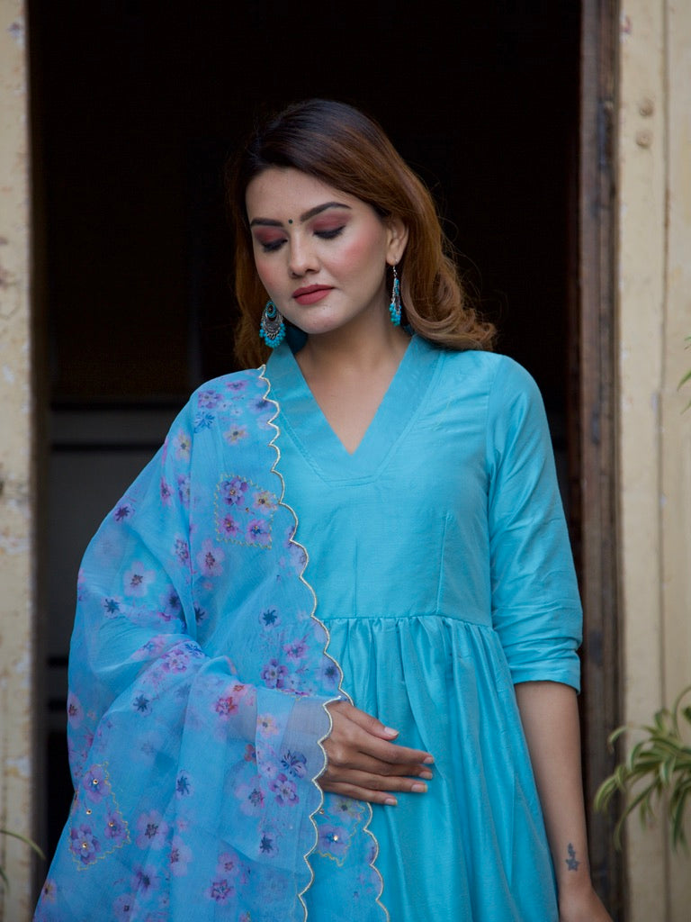 Aasmani Suit Set