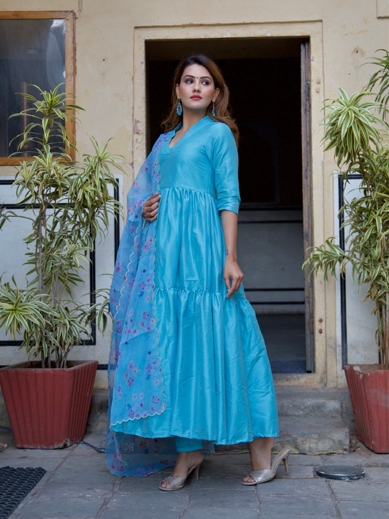 Aasmani Suit Set